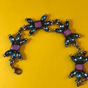 Bracelet with violet and turquoise stones